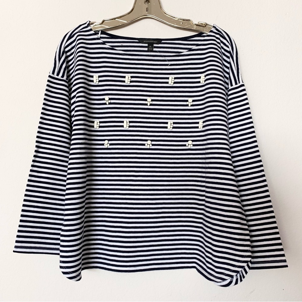 Hold boat neck striped pullover sweater